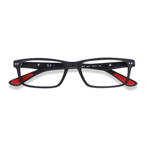 Unisex s rectangle Matte Black Acetate Prescription eyeglasses - Eyebuydirect s Ray-Ban RB5277