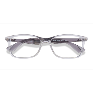 Unisex s rectangle Clear & Gray Plastic Prescription eyeglasses - Eyebuydirect s Ray-Ban RB7047