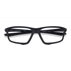 Male s rectangle Satin Black Plastic Prescription eyeglasses - Eyebuydirect s Oakley Crosslink Zero