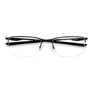 Male s rectangle Polished Black Metal Prescription eyeglasses - Eyebuydirect s Oakley Socket 5.5