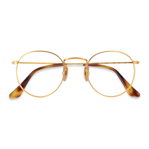 Unisex s round Gold Titanium Prescription eyeglasses - Eyebuydirect s Ray-Ban RB8247V