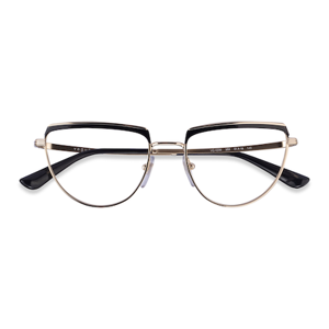 Unisex s geometric Black Gold Metal Prescription eyeglasses - Eyebuydirect s Vogue Eyewear VO4230