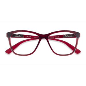 Female s horn Clear Red Plastic Prescription eyeglasses - Eyebuydirect s Oakley Alias