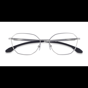 Female s geometric Matte Gray Titanium Prescription eyeglasses - Eyebuydirect s Oakley Sobriquet
