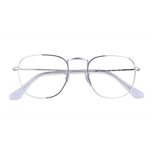 Unisex s square Silver Metal Prescription eyeglasses - Eyebuydirect s Ray-Ban RB3857V