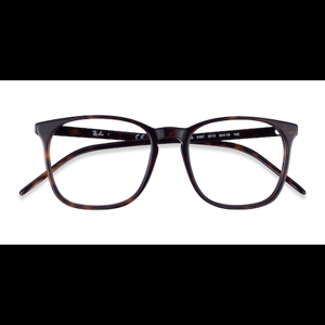 Unisex s square Dark Tortoise Acetate Prescription eyeglasses - Eyebuydirect s Ray-Ban RB5387