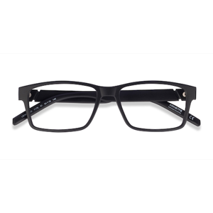 Unisex s rectangle Matte Black Plastic Prescription eyeglasses - Eyebuydirect s ARNETTE Leonardo