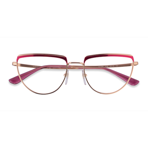 Female s geometric Fuchsia Rose Gold Metal Prescription eyeglasses - Eyebuydirect s Vogue Eyewear VO4230