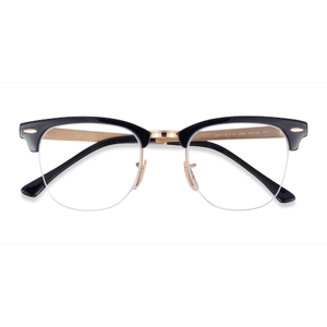 Unisex s browline Black Gold Metal Prescription eyeglasses - Eyebuydirect s Ray-Ban RB3716VM