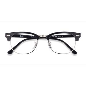 Unisex s browline Black Acetate, Metal Prescription eyeglasses - Eyebuydirect s Ray-Ban RB5154