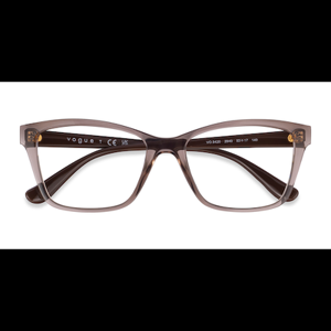 Female s rectangle Transparent Brown Plastic Prescription eyeglasses - Eyebuydirect s Vogue Eyewear VO5420