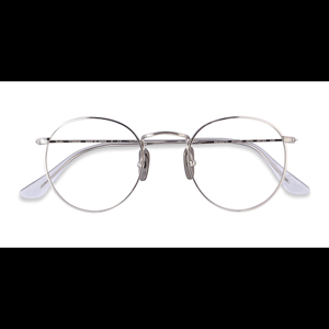 Unisex s round Silver Titanium Prescription eyeglasses - Eyebuydirect s Ray-Ban RB8247V