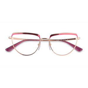 Female s geometric Pink Rose Gold Metal Prescription eyeglasses - Eyebuydirect s Vogue Eyewear VO4230