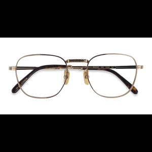 Unisex s square Gold Titanium Prescription eyeglasses - Eyebuydirect s Ray-Ban RB8258V Frank