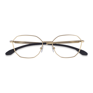 Female s geometric Matte Gold Titanium Prescription eyeglasses - Eyebuydirect s Oakley Sobriquet