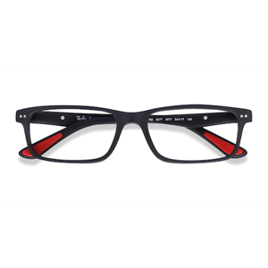 Unisex s rectangle Matte Black Acetate Prescription eyeglasses - Eyebuydirect s Ray-Ban RB5277