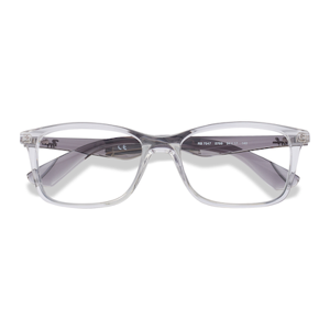 Unisex s rectangle Clear & Gray Plastic Prescription eyeglasses - Eyebuydirect s Ray-Ban RB7047