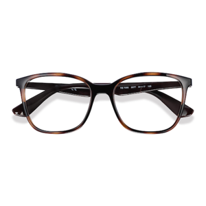 Unisex s square Tortoise Brown Plastic Prescription eyeglasses - Eyebuydirect s Ray-Ban RB7066