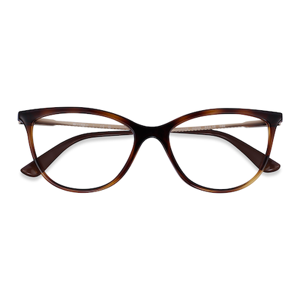 Female s oval Dark Havana Plastic Prescription eyeglasses - Eyebuydirect s Vogue Eyewear VO5239