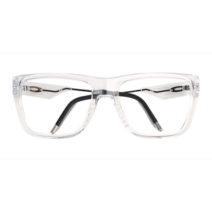 Unisex s rectangle Polished Clear Plastic Prescription eyeglasses - Eyebuydirect s Oakley Nxtlvl