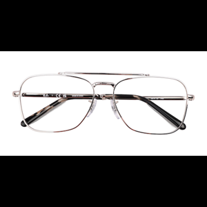 Unisex s rectangle Silver Metal Prescription eyeglasses - Eyebuydirect s Ray-Ban RB3636V