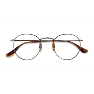 Unisex s round Bronze Titanium Prescription eyeglasses - Eyebuydirect s Ray-Ban RB8247V