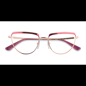 Female s geometric Pink Rose Gold Metal Prescription eyeglasses - Eyebuydirect s Vogue Eyewear VO4230