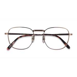 Unisex s square Brown Titanium Prescription eyeglasses - Eyebuydirect s Ray-Ban RB8258V Frank