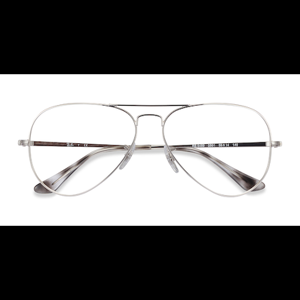 Unisex s aviator Silver Metal Prescription eyeglasses - Eyebuydirect s Ray-Ban RB6489