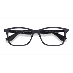 Unisex s rectangle Black Plastic Prescription eyeglasses - Eyebuydirect s Ray-Ban RB7047