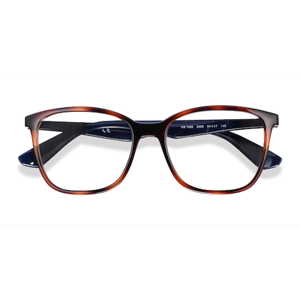 Unisex s square Tortoise Blue Plastic Prescription eyeglasses - Eyebuydirect s Ray-Ban RB7066