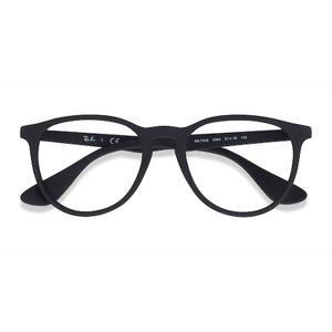 Unisex s round Black Plastic Prescription eyeglasses - Eyebuydirect s Ray-Ban RB7046