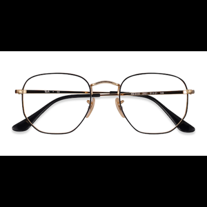 Unisex s square Black Gold Metal Prescription eyeglasses - Eyebuydirect s Ray-Ban RB6448