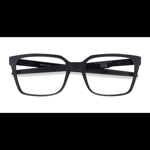 Male s square Satin Black Plastic Prescription eyeglasses - Eyebuydirect s Oakley Dehaven