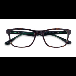 Unisex s rectangle Tortoise Green Acetate Prescription eyeglasses - Eyebuydirect s Ray-Ban RB5279