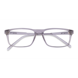 Unisex s rectangle Transparent Gray Plastic Prescription eyeglasses - Eyebuydirect s ARNETTE Dark Voyager