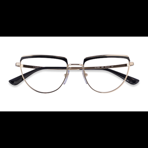 Unisex s geometric Black Gold Metal Prescription eyeglasses - Eyebuydirect s Vogue Eyewear VO4230