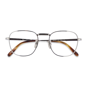 Unisex s square Silver Titanium Prescription eyeglasses - Eyebuydirect s Ray-Ban RB8258V Frank