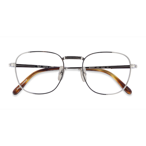 Unisex s square Silver Titanium Prescription eyeglasses - Eyebuydirect s Ray-Ban RB8258V Frank