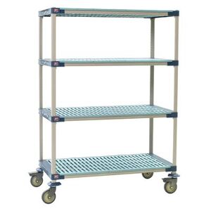 X556PG4 MetroMax 4 Polymer Louvered Shelf Kit - 48""W x 24""D x 68""H, Polymer Grid Shelves"