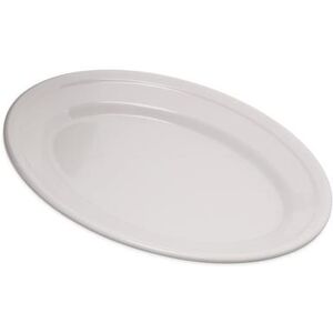 "Carlisle 4356342 9 1/4"" x 6 1/4"" Oval Dallas Ware Platter - Melamine, Bone White"