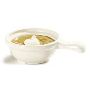 "Carlisle 742002 5 5/16"" Round Handled Soup Bowl w/ 12 oz Capacity, Polycarbonate, White"