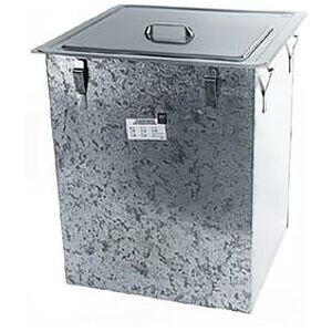 "Delfield 203 20 1/2"" x 20 1/2"" Drop In Ice Bin w/ 90 lb Capacity - Stainless, Cover, Stainless Steel"