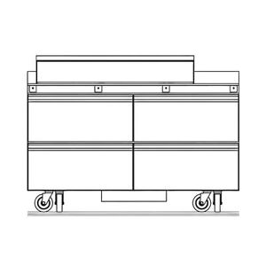 "Delfield STD4460NP-18M 60"" Sandwich/Salad Prep Table w/ Refrigerated Base, 115v, Stainless Steel"