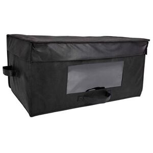 "Hospitality 1 Source BLKTBOXBL Blanket Box w/ Clear Window - 23 1/2""W x 15""D x 11""H, Non Woven Fabric, Black"