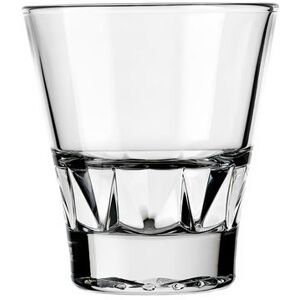 Libbey 15970 11 1/2 oz Double Old Fashioned Glass, Diamond Pattern, Gallery, Clear