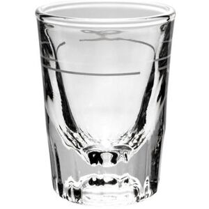 Libbey 5126/A0007 2 oz Fluted Whiskey Shot Glass with 1 oz Cap Line, Clear