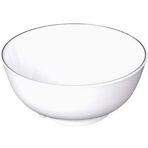 "Elite Global Solutions KD504L-W Viva 9 oz Round Melamine Bowl, White, White/Black Trim, 4 5/8"" x 2"""