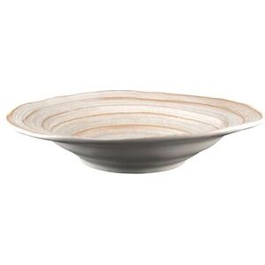 Elite Global Solutions M18BST-OWD Della Terra 4 3/4 qt Round Melamine Serving Bowl, Off White Stone