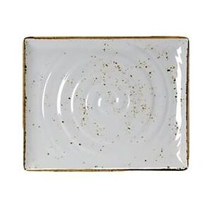 "Steelite 68A416EL593 12 3/4"" x 10 1/2"" Rectangular Creations Platter - Melamine, Craft White"